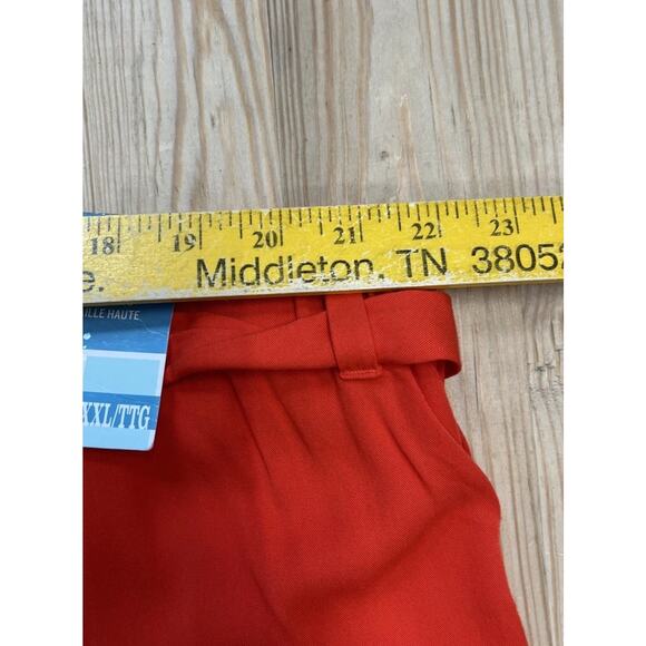 Nwt Old Navy Shorts Womens XXL Orange High Rise Flamingo Tulip Pockets - Picture 4 of 4